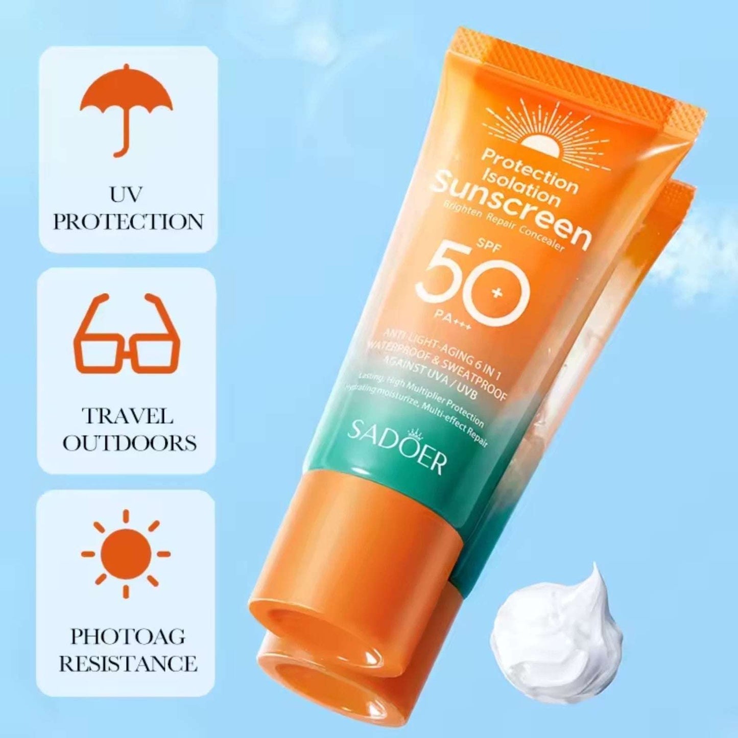 SPF 50 Sunscreen Face Cream – PA+++ Oil-Control Daily Moisturiser