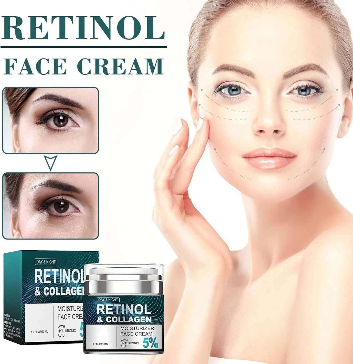 Retinol & Collagen Face Lift Cream – Anti-Aging, Firming & Deep Moisturising Formula