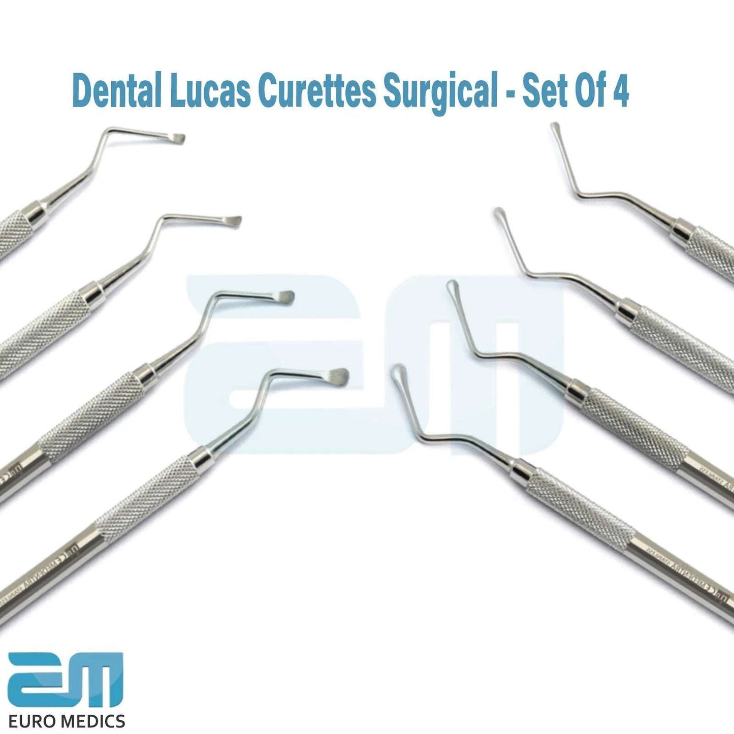 Lucas Dental Surgical Bone Curettes – 4-Piece Precision Set